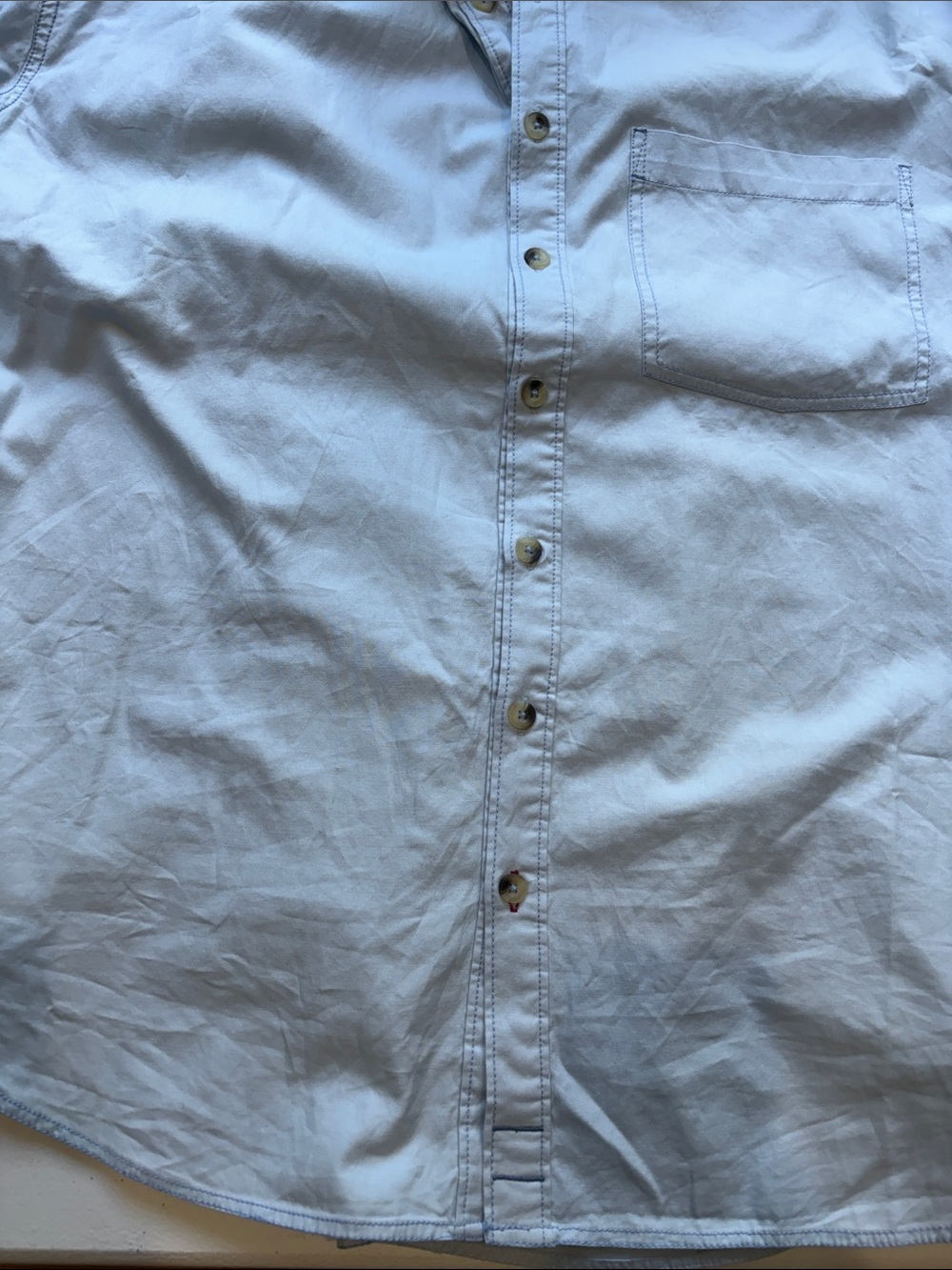 NWOT Free People Freddie oversized Light Blue Button-down cotton shirt size XS - Picture 7 of 12